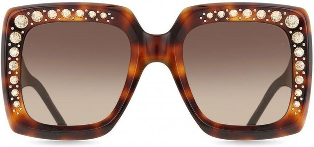 Carolina Herrera Wr9 Sonnenbrille, Damen, Vollrand, Square, Brown, Acetate - Bild 1