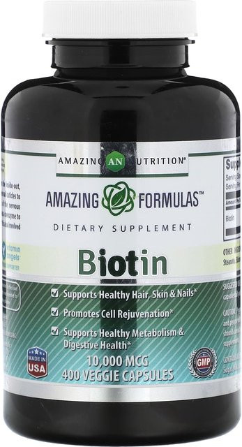 Amazing Nutrition Biotin, 400 vegetarische Kapseln - Bild 1