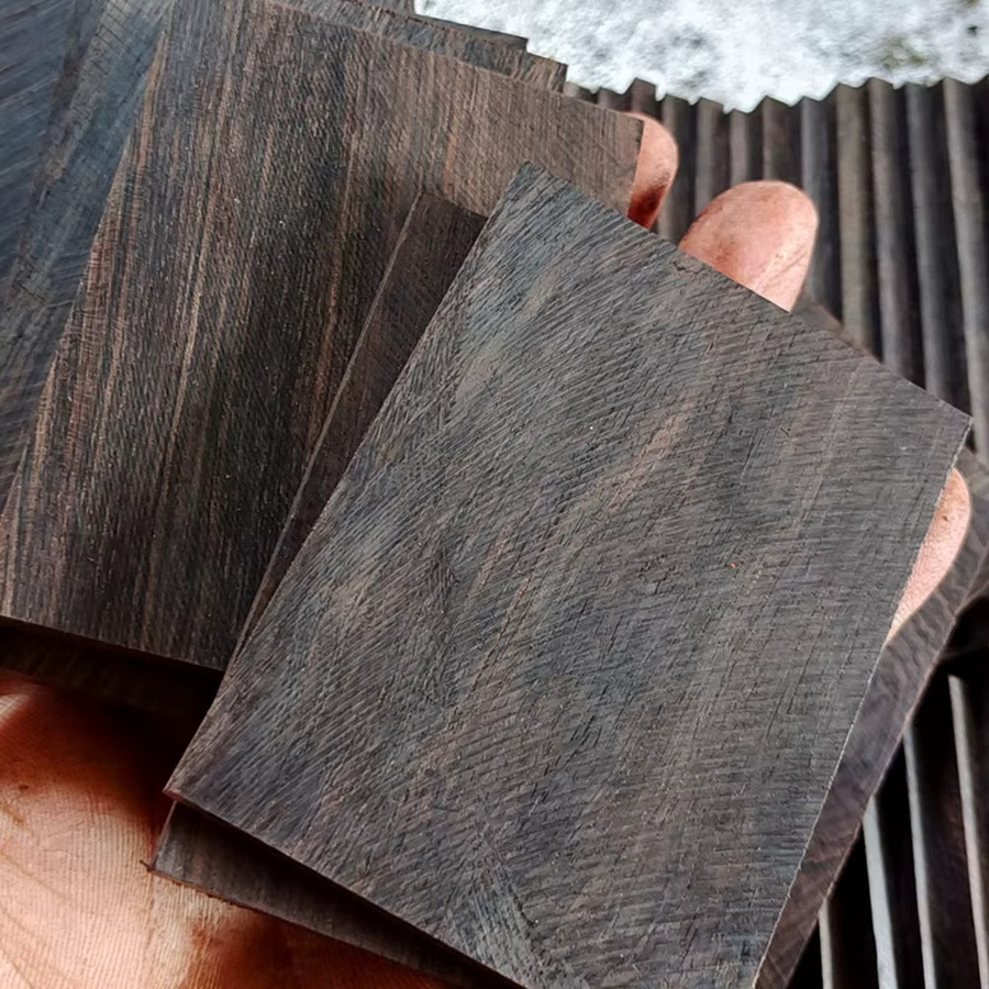 Massives afrikanisches schwarzes Ebenholz als rohes Holzmaterial für deine DIY-Gravur und dekorative Lesezeichen in Schwarz - Bild 4
