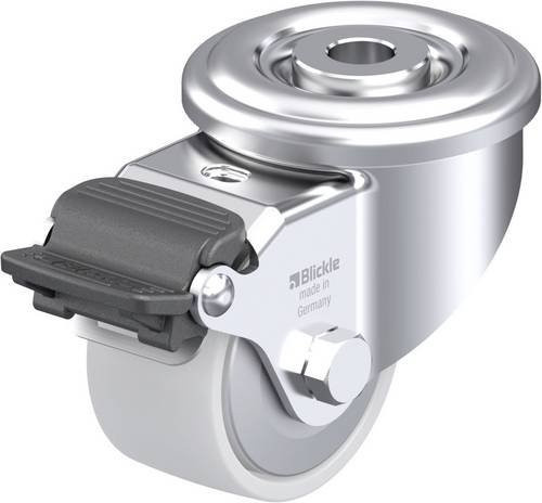 Blickle LER-PO 60KF-RA Stahlblech-Lenkrolle in Silber, Rad-Durchmesser: 60 mm, Tragfähigkeit: 150 kg - Bild 1