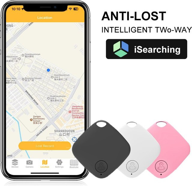 Mrgabwte Smart iTag Mini-Tracking-Gerät in Pink mit Bluetooth zur Ortung von Schlüsseln, Kindern, Haustieren und Fahrzeugen - Bild 1