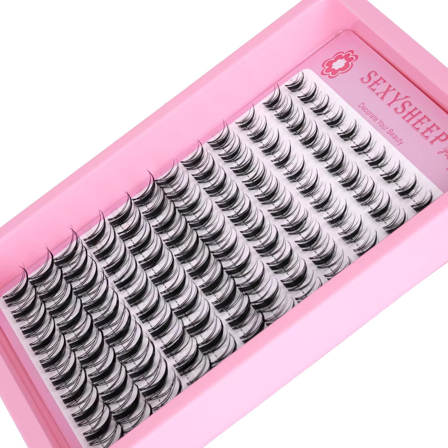 SEXYSHEEP Wimpern-Cluster-Set, Volumen-Einzelwimpern mit Bond & Seal, Unisex - Bild 3