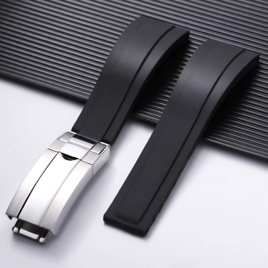 Uhrenarmband crazyband Silikon, 20 mm, Faltschließe - Bild 3