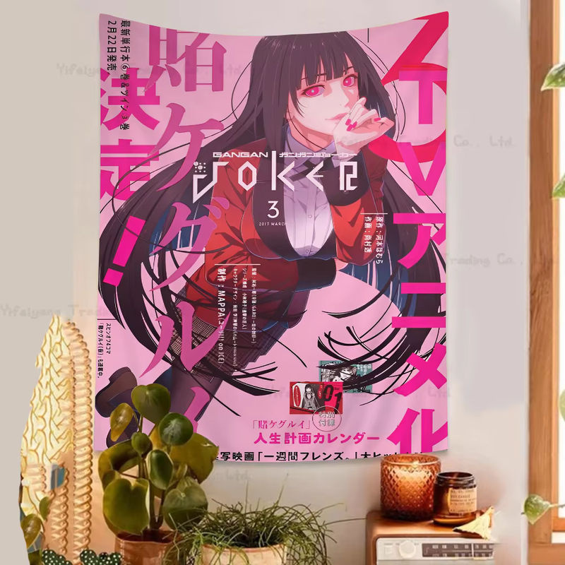 Kakegurui Jabami Yumeko Wandteppich Kunst Wandbehang für dein Zimmer und Home Decor - Bild 3