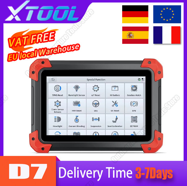 XTOOL D7 V2.0 OBD2 Kfz-Scanner Schlüsselprogrammierer in Schwarz mit ECU-Codierung, 39+ Resets sowie CANFD und DOIP Unterstützung für alle Systeme - Bild 1