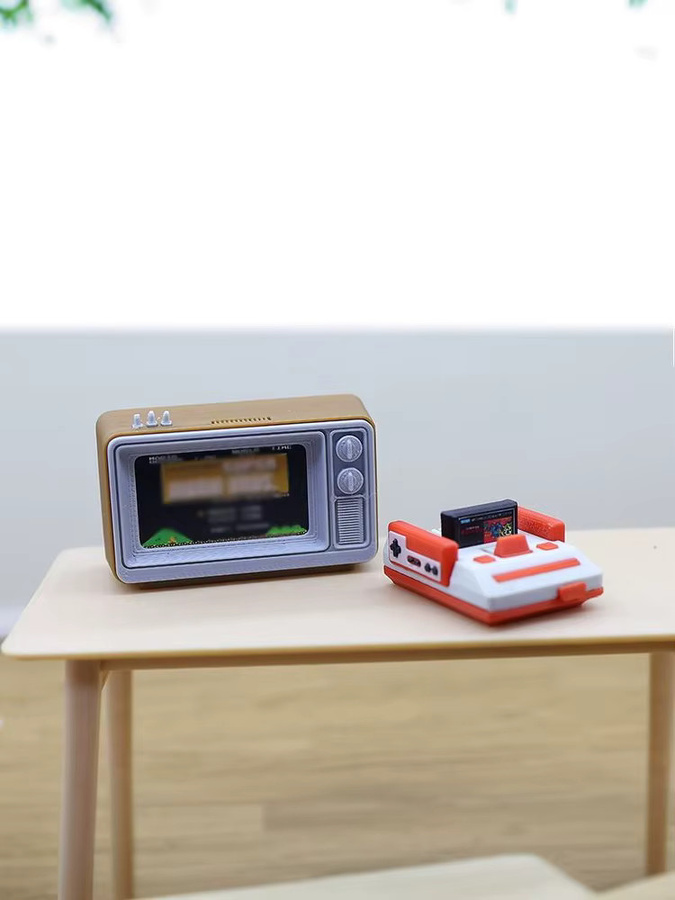 MYPANDA Nostalgische TV Spielkonsole, Puppenhaus Simulation Miniatur, Zubehör, 1-teiliges Set - Bild 3