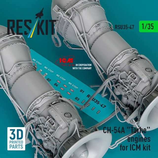 ICM CH-54A Tarhe Engines, 3D Printed - Bild 1