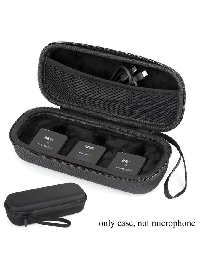 Rode Mikrofonhülle für Wireless GO Gen 3, GO 2, GO, PRO und ME, Hartschalen-Tragetasche in Schwarz (nur Box) - Bild 7