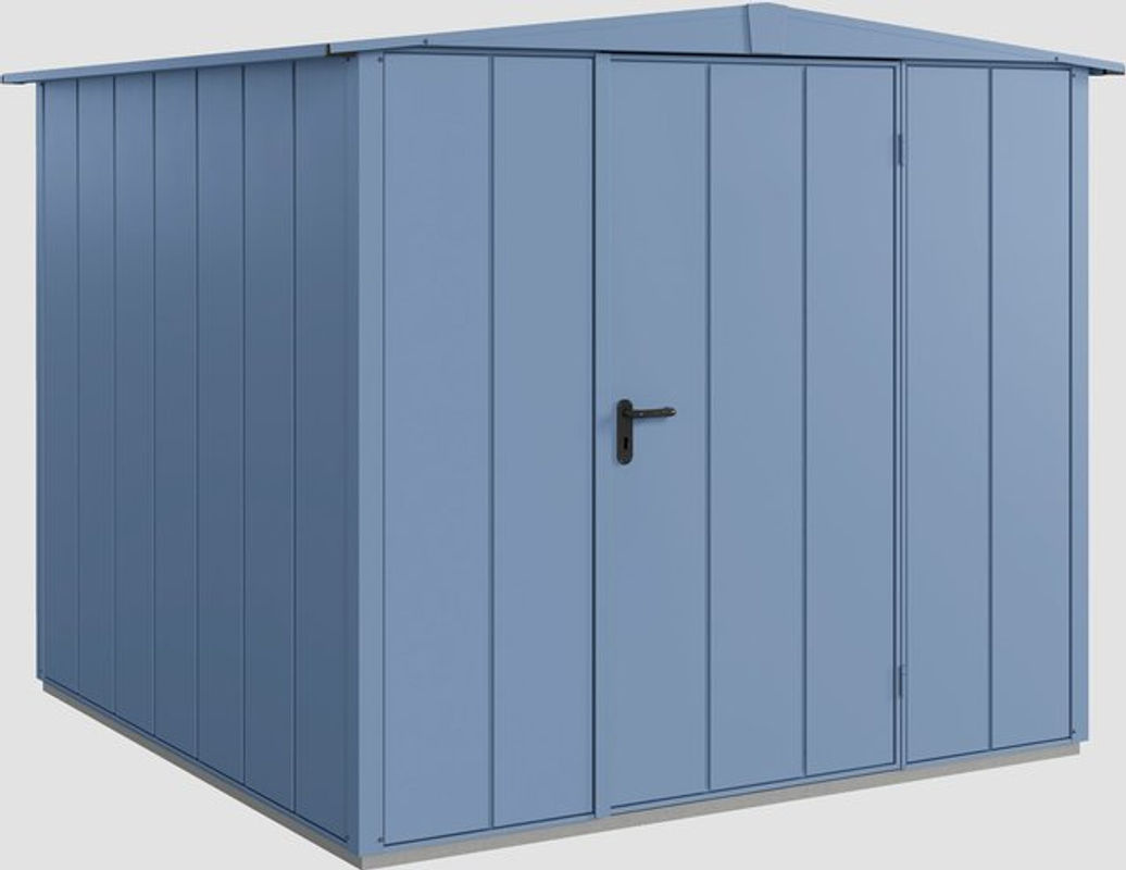 Ecostar Gerätehaus Elegant-S aus Metall in Blau, B/H/T: 238 x 216 x 238 cm - Bild 4