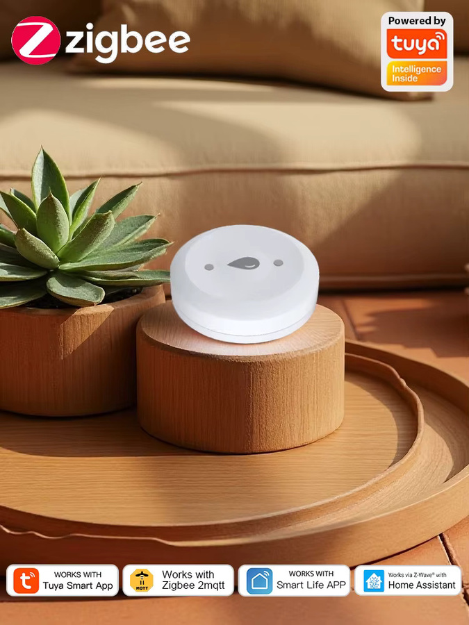 Coolo Zigbee Wasserimmersionssensor als Überschwemmungs- und Leckdetektor in Weiß, kompatibel mit Smart Life Tuya Hub Z2M für App-Alarme in Küche und Bad - Bild 6