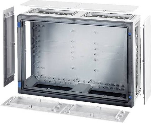 Hensel FP 0401 Verteilergehäuse aus Kunststoff in Grau und Transparent, B/T/H: 54,6 x 36,6 x 16,3 cm - Bild 1