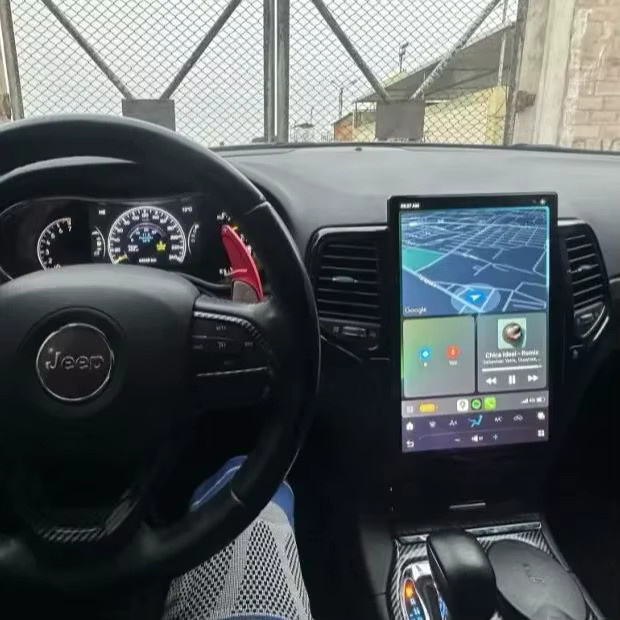 TPXINXIN Android 13.0 Multimedia-Player mit 14,4-Zoll-Vertikalbildschirm und GPS-Navigation für Jeep Grand Cherokee 2011-2014-2021, Schwarz - Bild 3