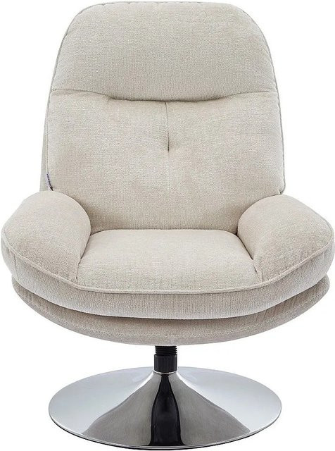 Vente-unique Sessel Ilmaca mit gerader Rückenlehne in Beige aus Strukturstoff, Höhe: 78 cm - Bild 1