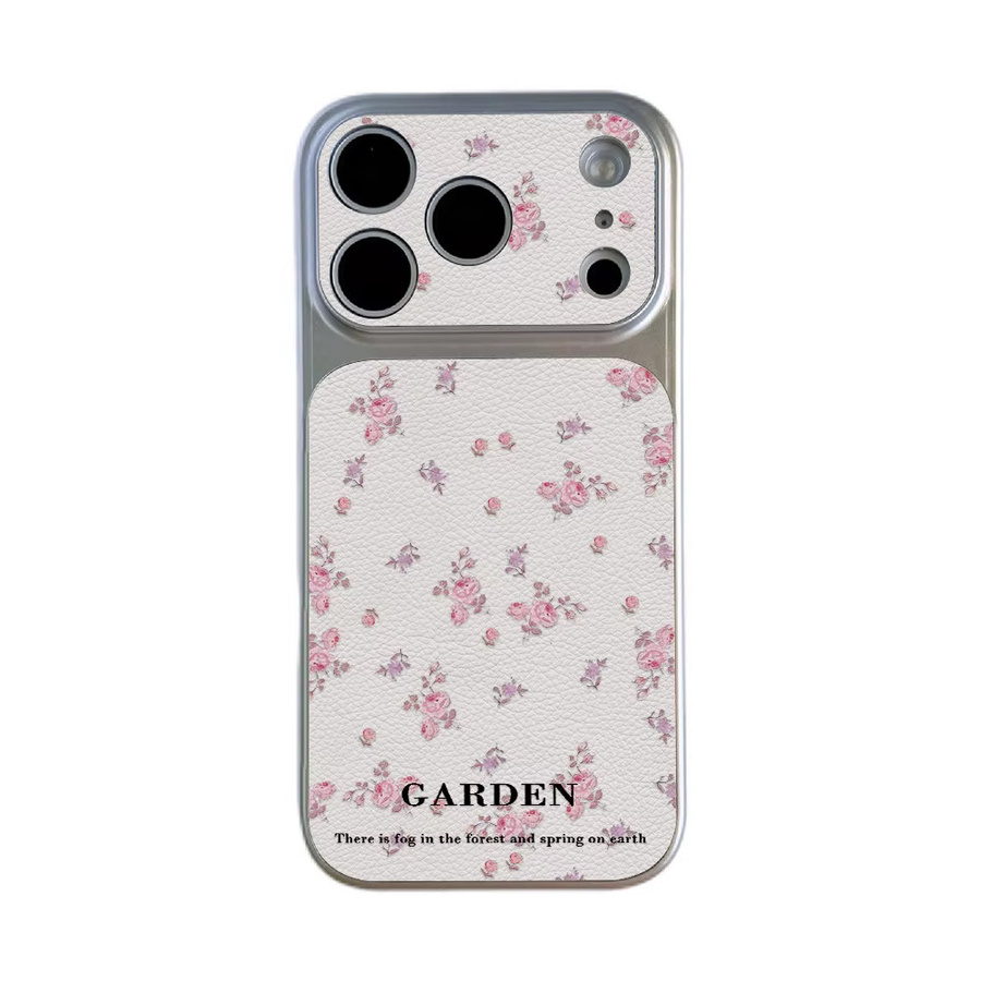 AKABEILA Blumen Leder Handyhülle für iPhone 12 bis 17 Pro Max, Matt, Weiche Stoßfeste Silikonhülle mit Trageband, Multicolour - Bild 7