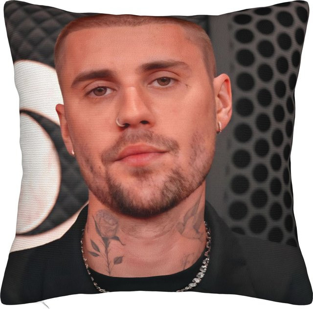 JMG Clothing Kissenbezug Justin Bieber Konzert 2026 Design, Mehrfarbig, B/B: 30 x 30 cm - Bild 1