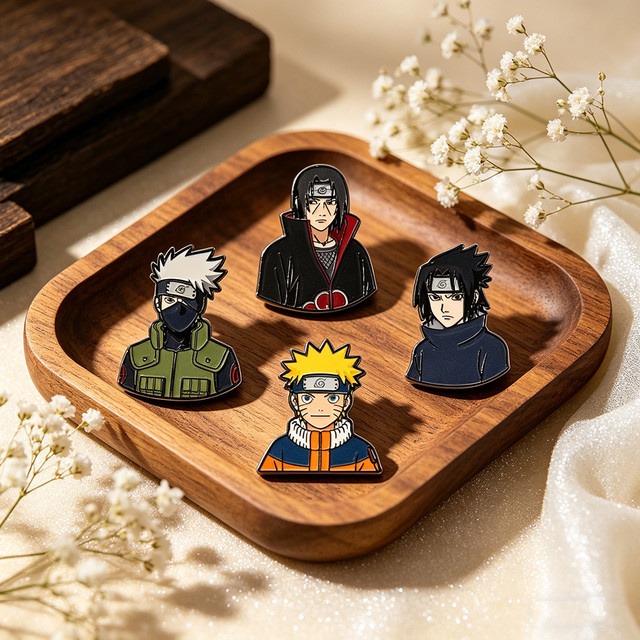 Bandai Anime-Figuren-Emaille-Pins, 4-teiliges Set, Metall, Bunt / Mehrfarbig - Bild 1