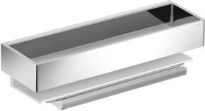 Keuco Duschkorb mit Ablaufloch und Wandbefestigung in Schwarz Chrom und Aluminium Silber - Bild 1