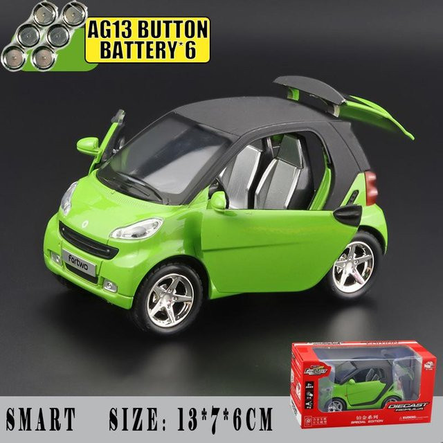 Linyi toy car Mercedes Benz Smart Fortwo, Modellauto, 1:32, Metall, Sound & Licht, ab 14 Jahren - Bild 1