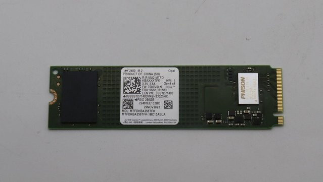 Lenovo SSD 256 GB NVMe M.2 Green (5SS1D71683) - Bild 1