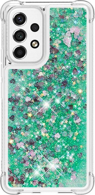 Stoßfeste Handyhülle mit Glitzer-Flüssig-Pailletten und Cartoon-Tier-Design für Samsung Galaxy A53 A13 A23 A33 A73 5G A03s in Multicolour und Transparent - Bild 1