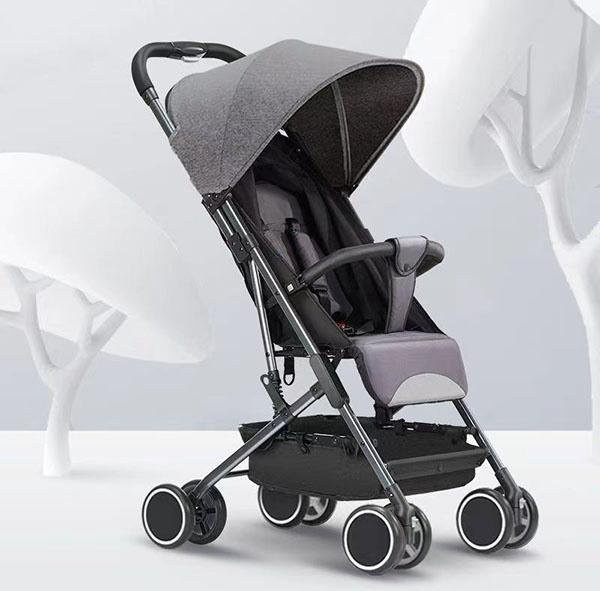 WTEMPO Buggy faltbarer Reise-Kinderwagen grau H x B x T: 97 x 85 x 49 cm - Bild 1