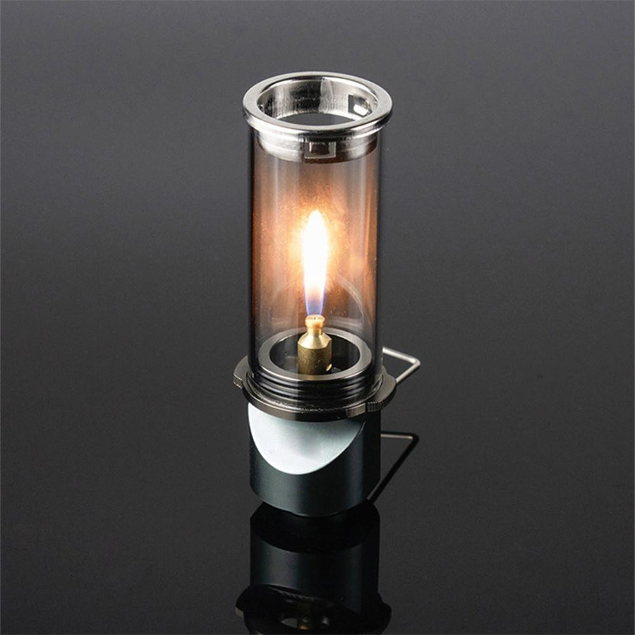 TOMTOP JMS Tragbare Butangas-Lichtlaterne für Camping und Picknick in Transparent mit Glas und Aluminiumlegierung - Bild 3