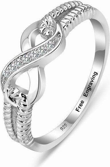 POMOiii Ewigkeitsring 925 Silber, Zirkonia, Damen - Bild 1