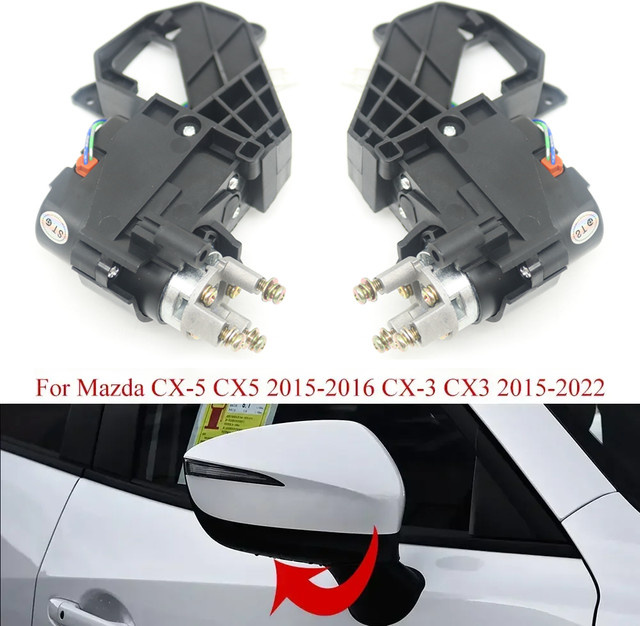 Elektrischer Außenspiegel mit Klappantrieb in Schwarz für Mazda CX-3 und CX-5 (2015-2022) von Soarhorse - Bild 1