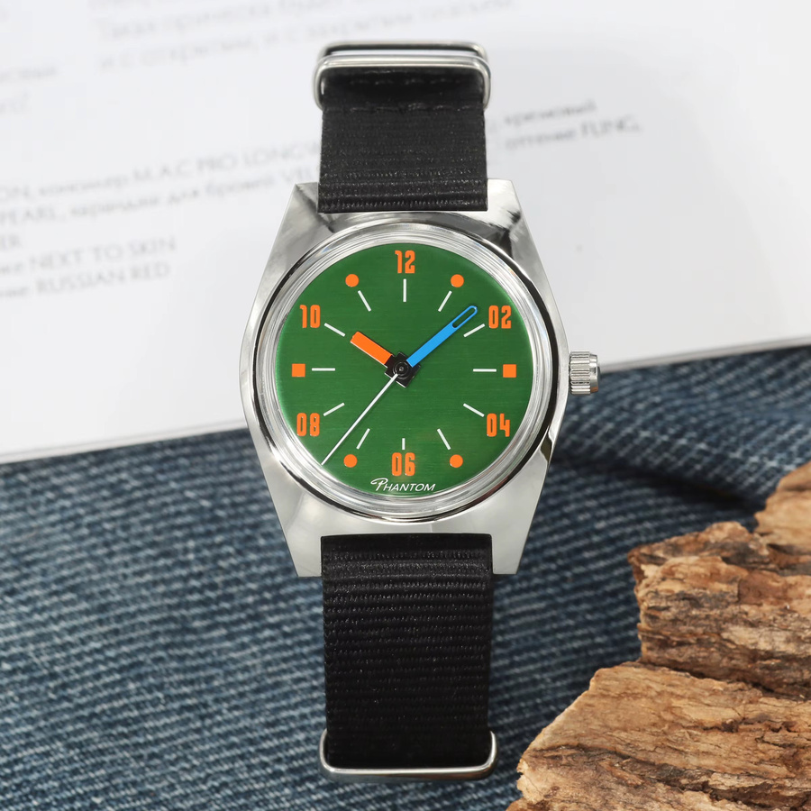 PHANTOM Armbanduhr, Handaufzug, Edelstahl, 36 mm, Herren - Bild 2
