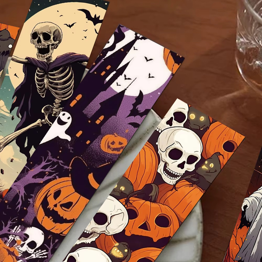 30 Stück Halloween Lesezeichen aus Papier in Multicolour für Schule und DIY - Bild 5