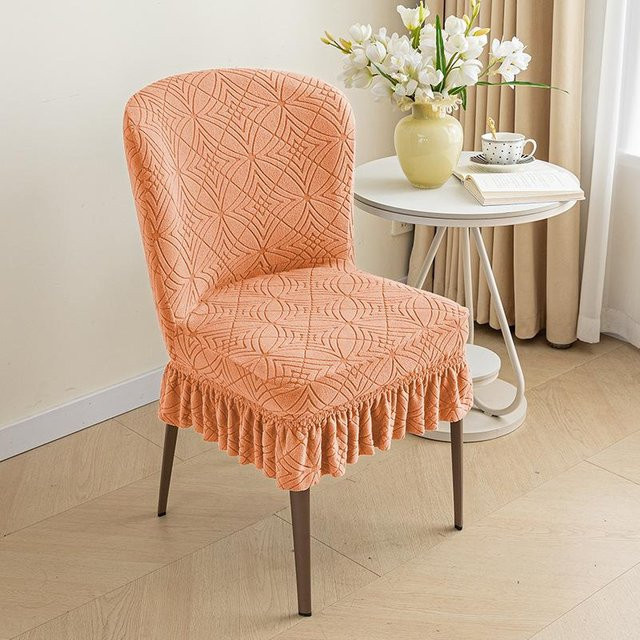Yiran Furniture Universal Esszimmerstuhlbezug Set für gebogene Stühle mit voller Rückenlehne, B/T/H: 40 x 43 x 45 cm - Bild 1