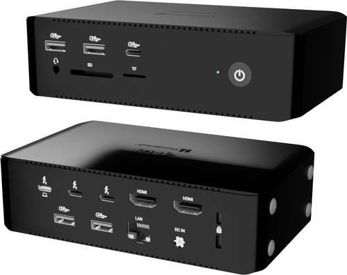 i-tec Thunderbolt 5 Quattro Display Dockingstation mit Power Delivery 140W, 8K Unterstützung, USB-C und Ethernet, Schwarz - Bild 1