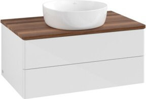 V&B Waschtischunterschrank Antao ohne Frontstruktur in Weiß, B/T/H: 80 x 36 x 50 cm - Bild 1