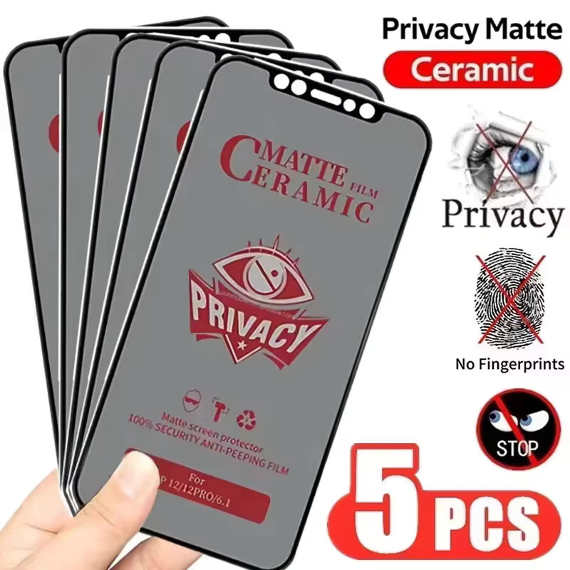 Anti-Spy Matte Keramik-Displayschutzfolie für Samsung Galaxy A56 5G A55 A54 A53 A52 A51 A50 A36 A32 A31 A30 A25 A24 transparent - Bild 3