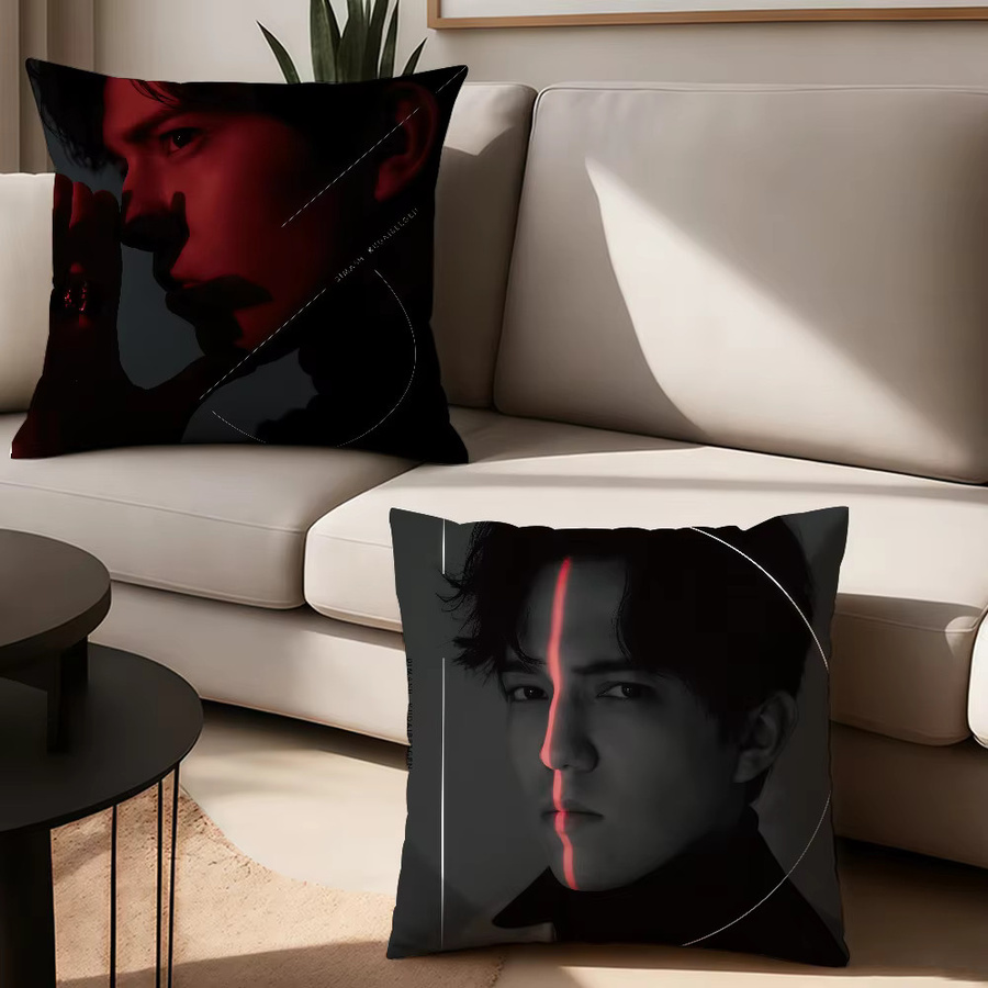 Singer D-Dimash K-Kudaibergen Kissenbezug, Schwarz, 30 x 30 cm - Bild 4