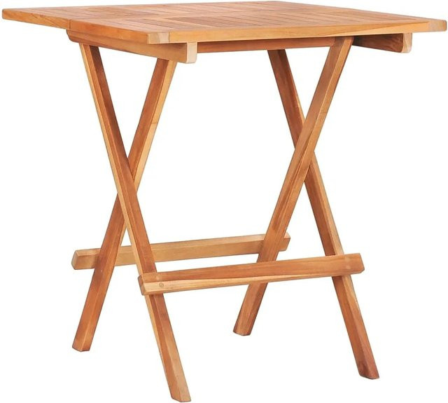 vidaXL Bistrotisch klappbar aus Teakholz in Braun, B/T/H: 60 x 60 x 65 cm - Bild 1