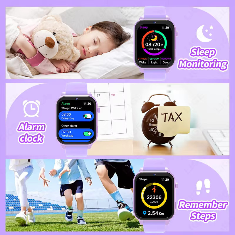 LIGE Smartwatch, Kinder, Blau, Kunststoff, Silikon, Wasserdicht - Bild 3