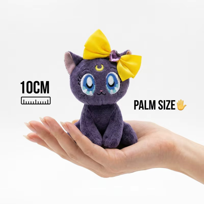 Bandai Sailor Moon Luna Plüschpuppe, lila Katzen-Plüschanhänger - Bild 2