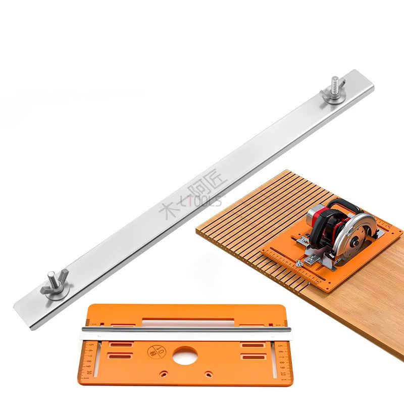 LTOOLS Grundplatte für Kreissägen und Schrägschneidemaschinen, Orange, Flip-Platte für Holzbearbeitung und Fräsarbeiten - Bild 4
