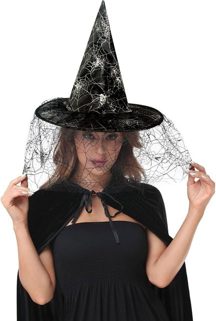 American Trends Halloween Hexenhut, Zubehör, 2-teiliges Set, Schwarz - Bild 1