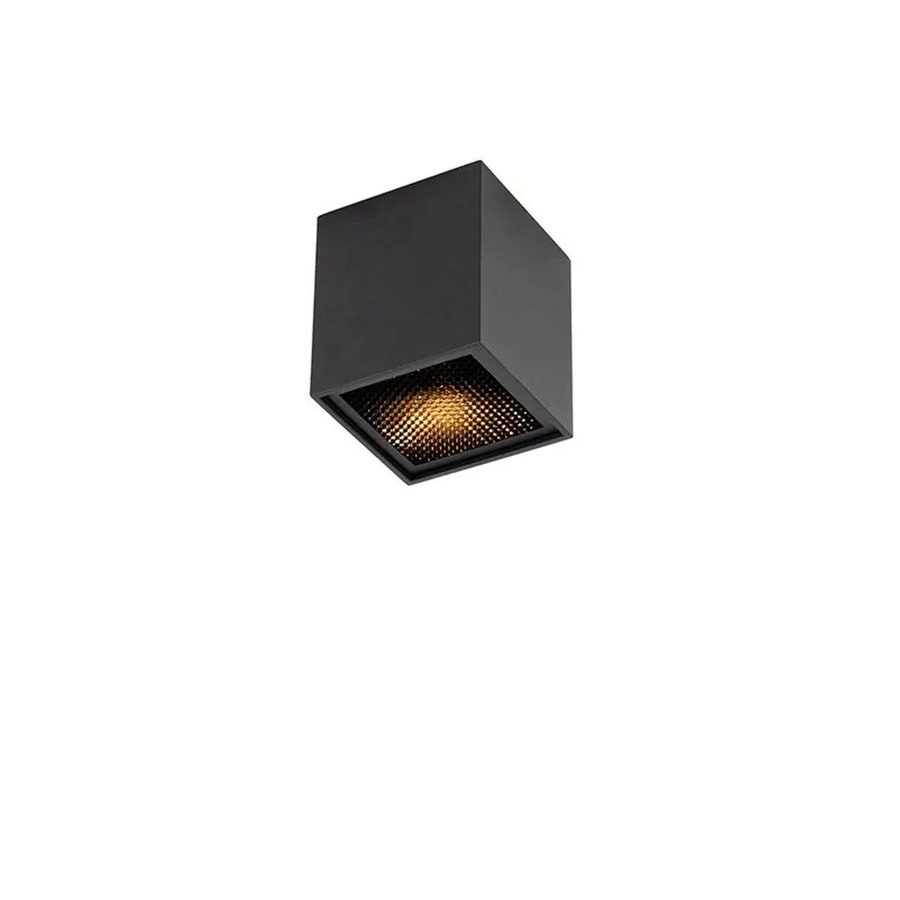 QAZQA Qubo Honey Aufbaustrahler Schwarz aus Aluminium mit GU10 Fassung und Dimmfunktion - Bild 2