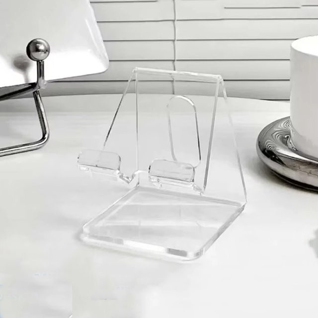 VORTNGLE Tablet- und Handyhalterung aus transparentem Acryl für Desktop und iPhone, iPad, Xiaomi und Huawei - Bild 1