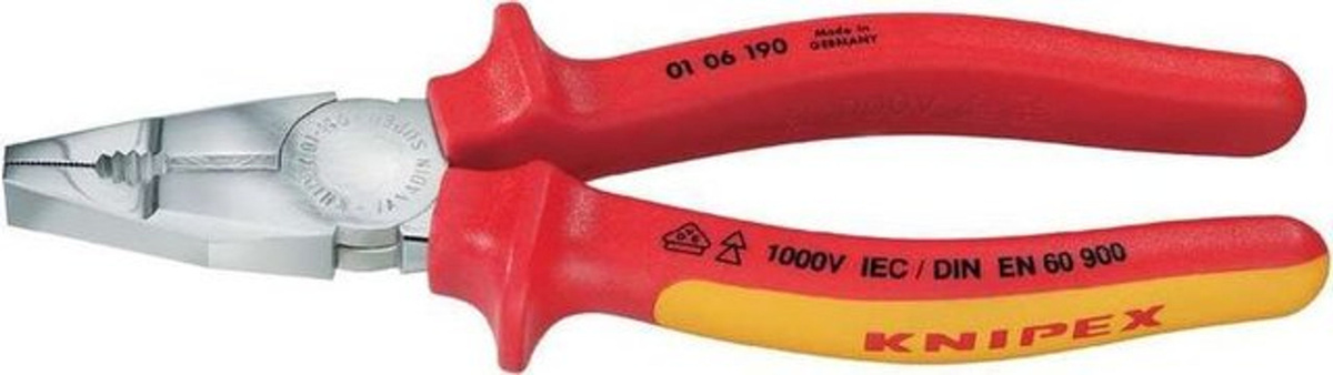 Knipex Kombizange VDE isoliert aus Chrom-Vanadium in Rot, Länge: 160 mm - Bild 2
