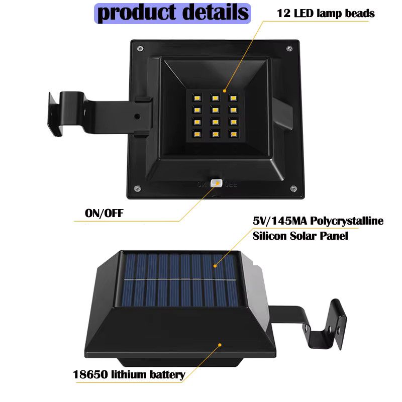 DOUWENXI Solar-Gartenleuchte mit integriertem LED für Außenbereich und Zäune, wasserdichte Dekoleuchte für Terrasse und Landhaus - Bild 2