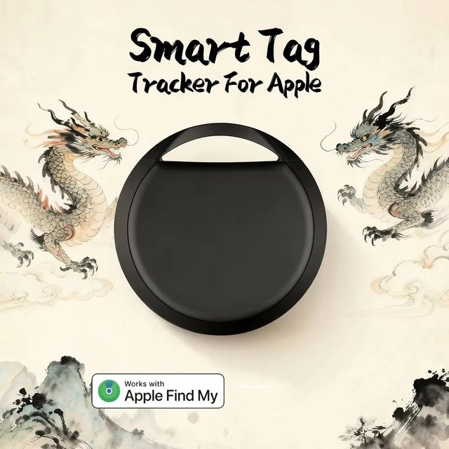 Vivilife Smart Tracker Anti-Verlust Tag in Schwarz für Apple Find My App und iOS-Geräte - Bild 1
