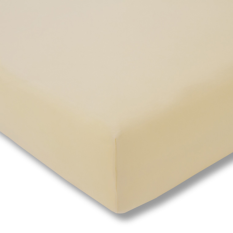 Estella Spannbetttuch aus Zwirnjersey in Beige, 100 x 200 cm - Bild 1