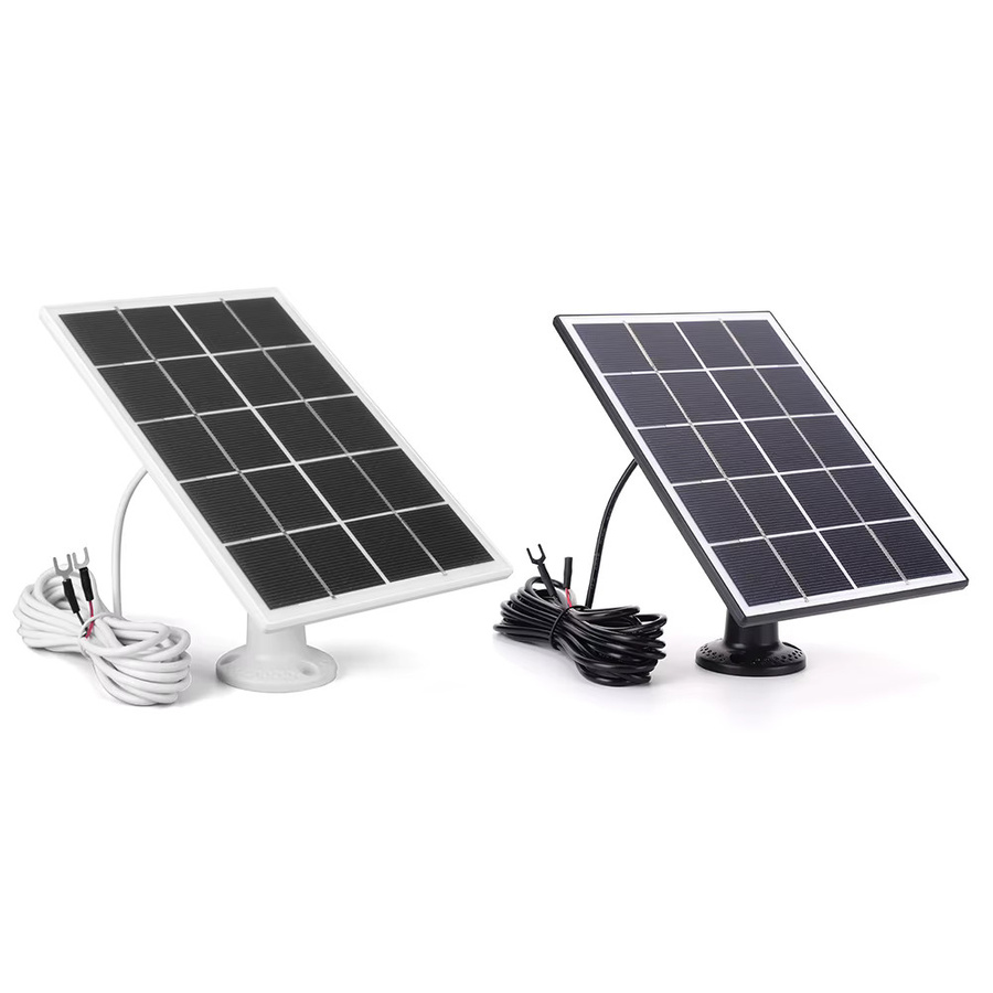 VODOOL 20W Solarpanel Wasserdichtes Solarladegerät mit 360 Grad verstellbarer Wandhalterung und 3 Meter Kabel für Ring Video Doorbell 4/3/3 Plus/2 in Schwarz - Bild 4