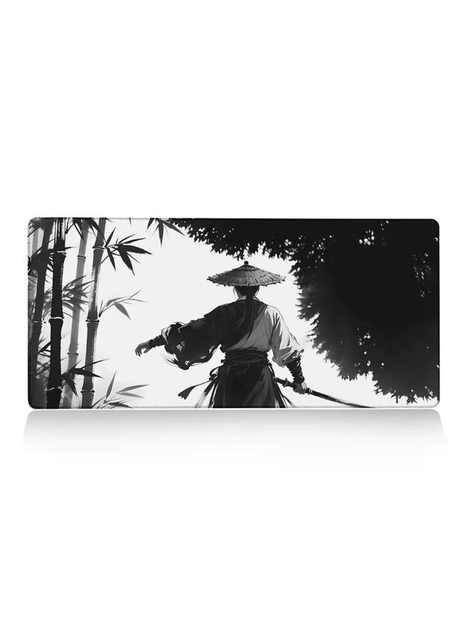 Riccu Mauspad Samurai Warrior Ink Wash Style in Schwarz - Bild 6