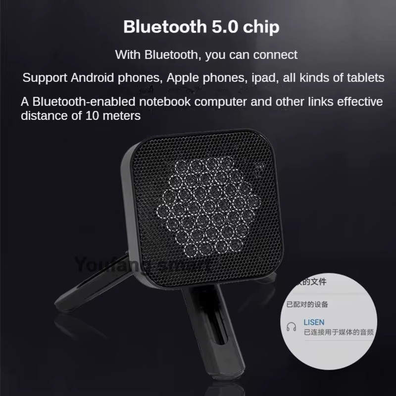 YoufangSmart G-19 Kompakter Ultraschall-Richtlautsprecher Stereo-Lautsprecher-Set in Schwarz - Bild 4
