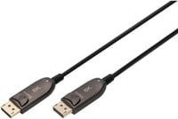 Digitus DisplayPort AOC Hybrid Glasfaserkabel, DisplayPort auf DisplayPort, Schwarz, 15 m - Bild 1